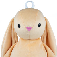 М'яка іграшка рюкзак KidsQo Зайчик Хагсі 31см бежевий (KD726)