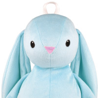 М'яка іграшка KidsQo Рюкзак Зайчик Хагсі 31см блакитний (KD727)