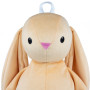 М'яка іграшка рюкзак KidsQo Зайчик Хагсі 31см бежевий (KD726)