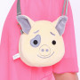 Сумочка дитяча Попелюшка порося Жирик 15см бежева (ZL1011)