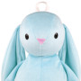 М'яка іграшка KidsQo Рюкзак Зайчик Хагсі 31см блакитний (KD727)