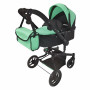 Коляска для ляльки CARRELLO ULTRA 2 в 1 з сумкою (9696+BAG GREEN)