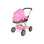 Коляска для ляльки Bambi класична металева рожева (8826H-2S)