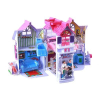 Будиночок для ляльок з меблями та фігурками розкладний (611/PL519-0801)