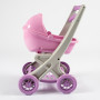 Візок DOLONI для ляльки з люлькою сіро-рожевий (0121/04)