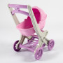 Візок DOLONI для ляльки з люлькою сіро-рожевий (0121/04)