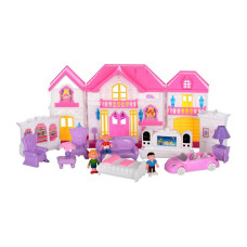 Ляльковий будинок Моя люба хатинка зі світловими ефектами та ігровими фігурками 38см (WD-922A-B-E)
