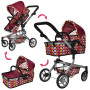 Коляска MELOGO для ляльки трансформер 3 в 1 (9695A)