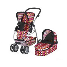 Коляска для ляльки Melogo трансформер 2в1 сердечка (9662KL-BCS)