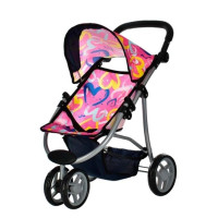 Коляска для ляльки триколісна сидяча літня (9671-CR)