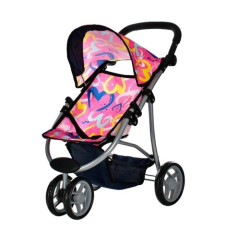 Коляска для ляльки триколісна сидяча літня (9671-CR)