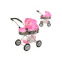 Коляска для ляльки Bambi класична металева рожева (8826H-2S)