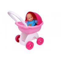 Іграшка дитяча ТехноК Візочок для ляльки рожевий (TH8256)