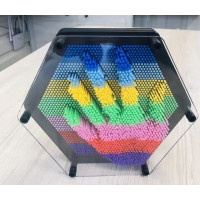 Іграшка дитяча 3D скульптор Pinart відбиток 20х20 шестикутник веселка (PN78)