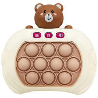 Іграшка дитяча антистрес Pop It електронний Ведмедик блакитний (205B-BL)
