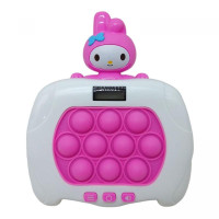 Іграшка дитяча антистрес Pop It електронний Зайчик біло-рожевий (AA813)