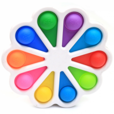 Іграшка дитяча антистрес Pop It Simple Dimple Квітка біла (SD001WH)