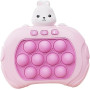 Іграшка дитяча антистрес Pop It електронний Зайчик рожева (2310PN)