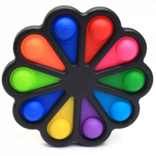 Іграшка дитяча антистрес Pop It Simple Dimple Квітка чорна (SD001BK)