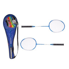 Ракетки для бадмінтону №110 з металевою оправою кручена нитка, в сумці, синій (BT-BPS-0079BL)