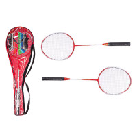 Ракетки для бадмінтону №110 з металевою оправою кручена нитка, в сумці, червоний (BT-BPS-0079RD)