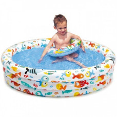 Басейн дитячий надувний Intex Тропічні рибки 132х28 см (59431)