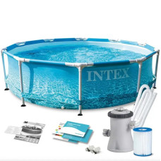 Басейн каркасний INTEX круглий + насос-фільтр (28208)