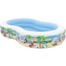 Басейн дитячий надувний Intex Райська лагуна 262x160x40 см (56490)