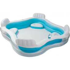 Басейн дитячий надувний Intex Сімейний з підголовником 229x229 см (56475)