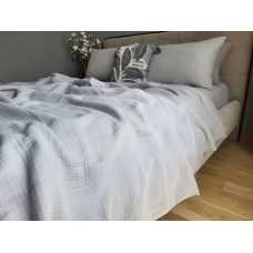 SINGLE GREY, MUSLIN (Плед 110*140 см)