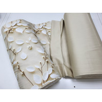 Сатин PREMIUM, LEAVES (Полуторний)