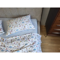 Єдиноріг/блакитний, Turkish flannel нав. 50/70см (Полут. на рез.)
