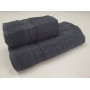 Рушники махрові LUX COTTON AKASYA, чорний (Набір (Баня+Лице))
