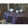 Скатертина Мармур шоколад, овал (Овал 140/220 см)