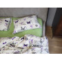 Листівка/салатовий, Turkish flannel (Полуторний)