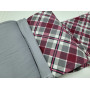Крафт бордо/сіра гавань, Turkish flannel (Сім. на резин.)