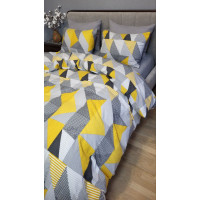 Печворк жовт./сірий, Turkish flannel (Двоспальний)
