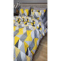 Печворк жовт./сірий, Turkish flannel (Двоспальний)
