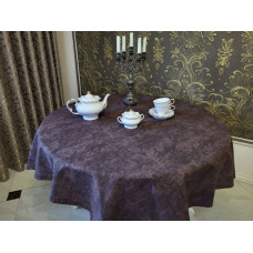 Скатертина Мармур шоколад, овал (Овал 140/220 см)