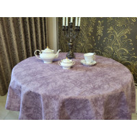 Скатертина Мармур сливовий, овал (Овал 160/350 см)
