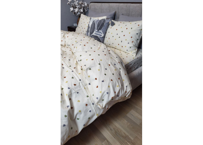Little hearts, Washed Cotton (Євро) Little hearts, Washed Cotton (Євро)