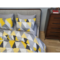 Печворк жовт./сірий, Turkish flannel (Двоспальний)