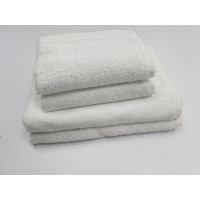 Рушник махровий без бордюра, Білий 400гр/м2 (Лице 50/90см)