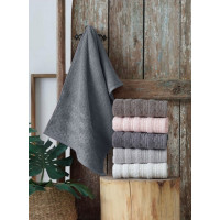 Рушники махрові VIP COTTON LUPEN, графіт (Сауна)