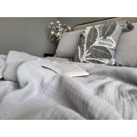 SINGLE GREY, MUSLIN (Плед 160*220см)