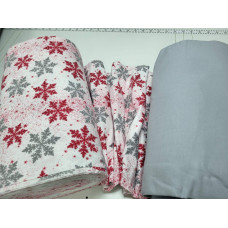 Сніжинка сіра/сірий, Turkish flannel (Євро)