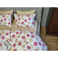 Сніжинка жовт./бежевий пісок, Turkish flannel (Полуторний)