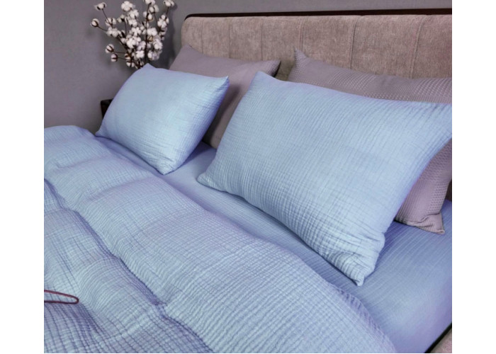 SKY BLUE, MUSLIN (Плед 200*220см) SKY BLUE, MUSLIN (Плед 200*220см)