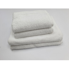Рушник махровий без бордюра, Білий 400гр/м2 (Баня 70/140см)