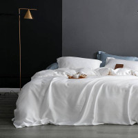 Сатин однотонний PREMIUM VIP, WHITE (Полуторний)